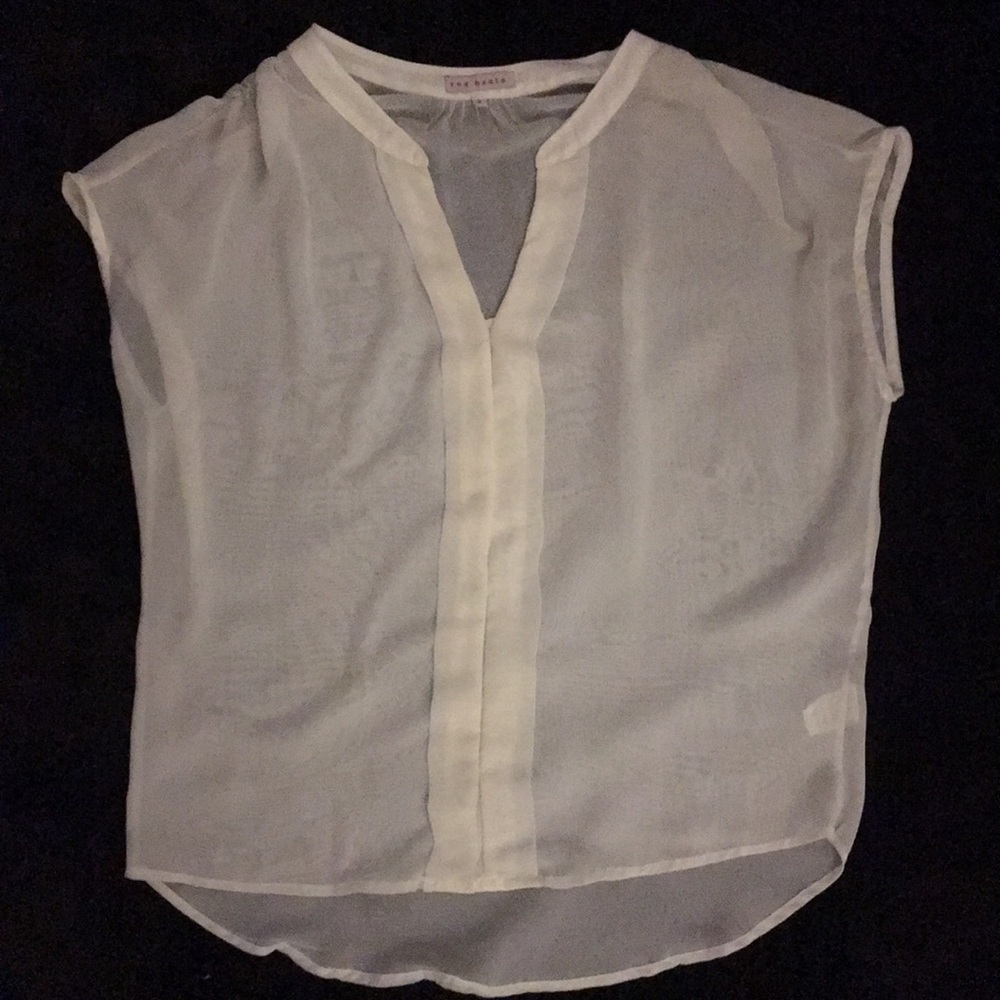 White sheer blouse